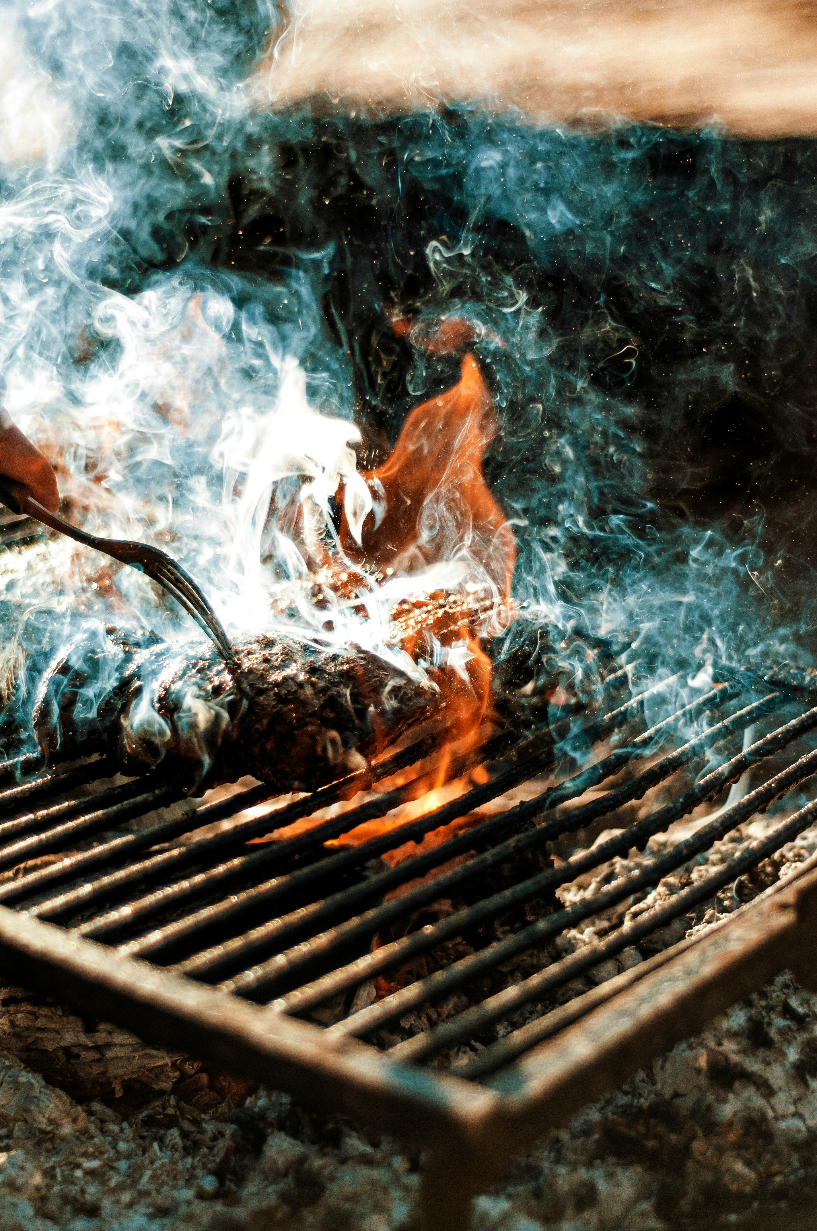 Picture of a steak cooking